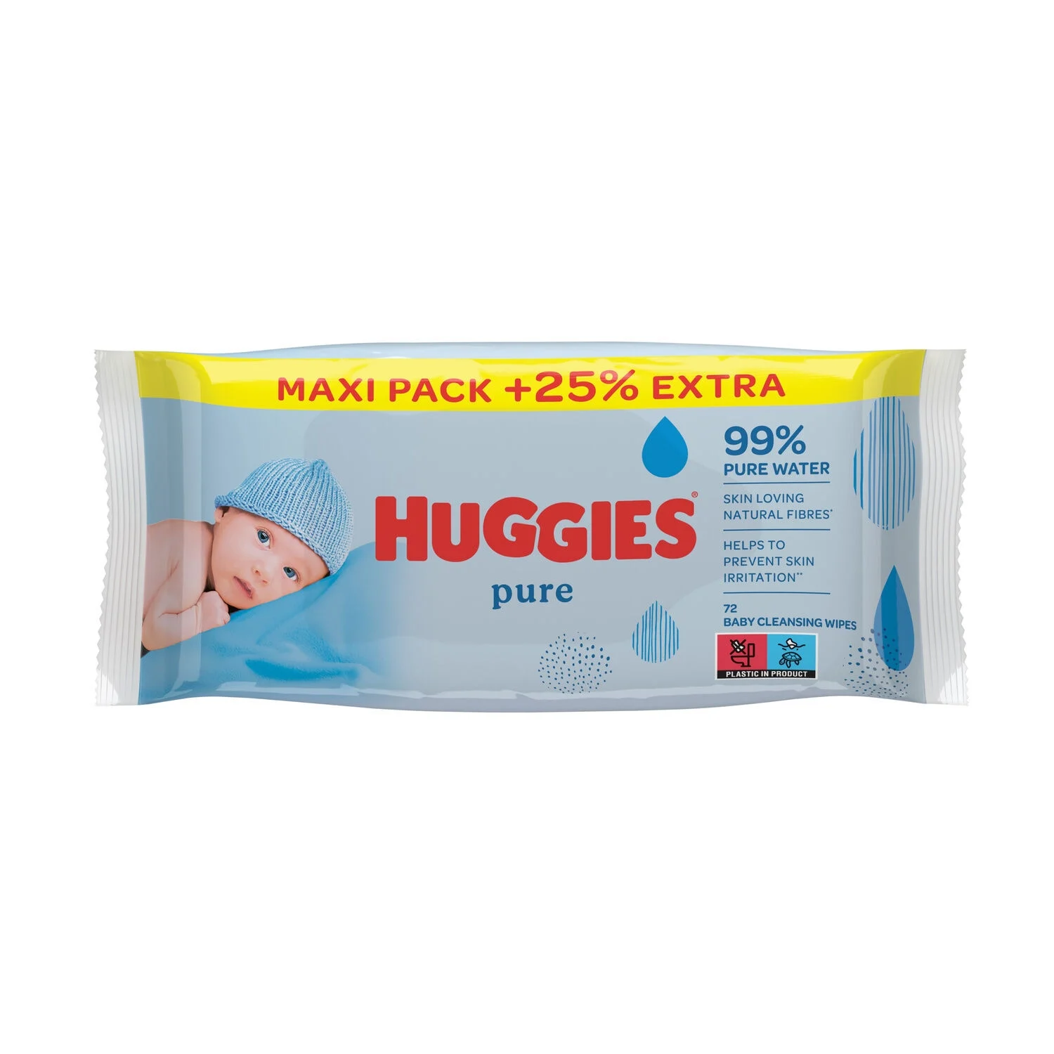X72 Lingettes Bb Huggies Pure