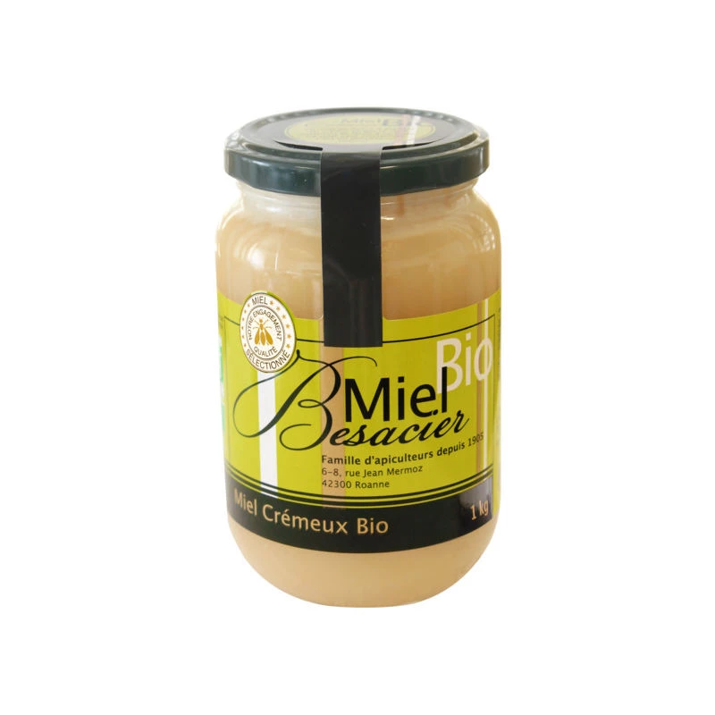 Honey Cremeux Bio Pot Verre 1kg