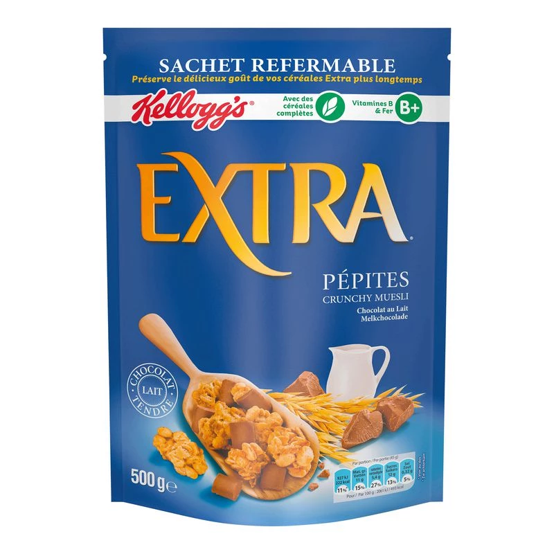 Céréales Extra Chocolat Au Lait 500g - kellogg's