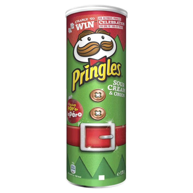 Чипс Сливки и луковые плитки, 175г - PRINGLES