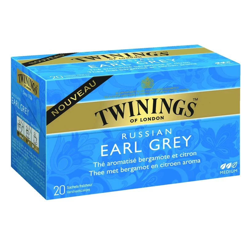 Thé russian earl grey x20 30g - TWININGS