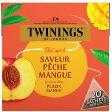 Thé vert saveur Pêche Mangue x20 32g - TWININGS
