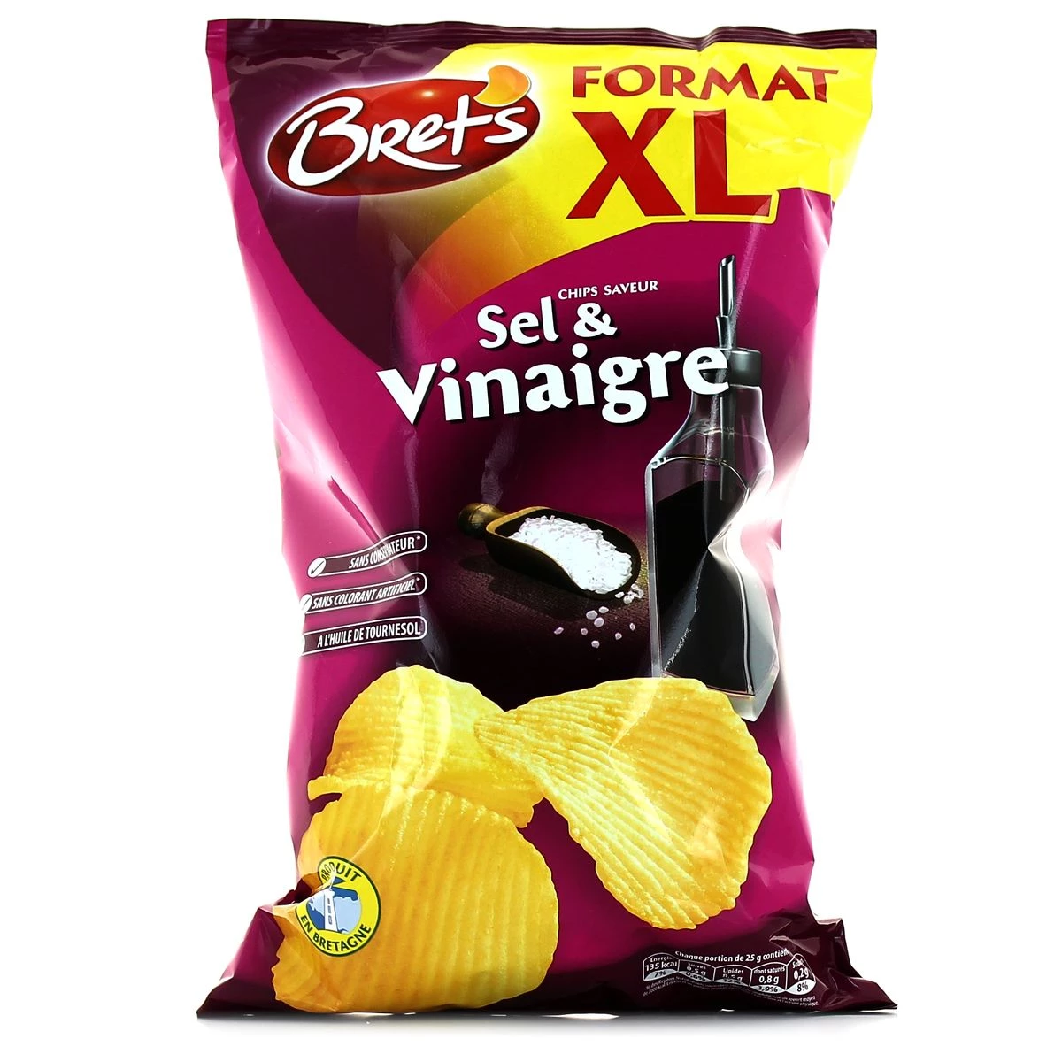 Chips Saveur Sel et Vinaigre, 250g - BRET'S