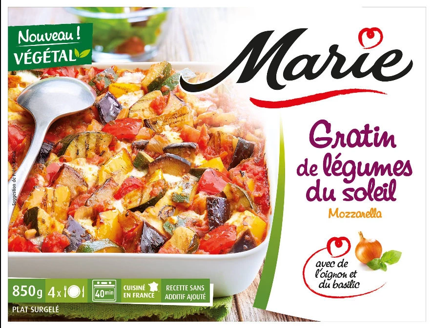 Gratin de légumes du Soleil & mozzarella 850g - MARIE