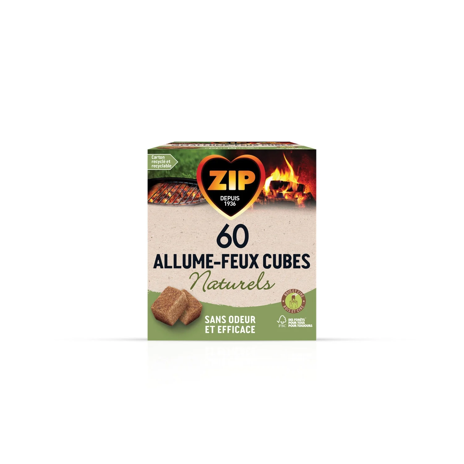 Zip Cubes Indiv Natural X60