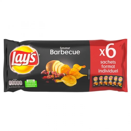 Chips Saveur Barbecue, 6x25g - LAY'S