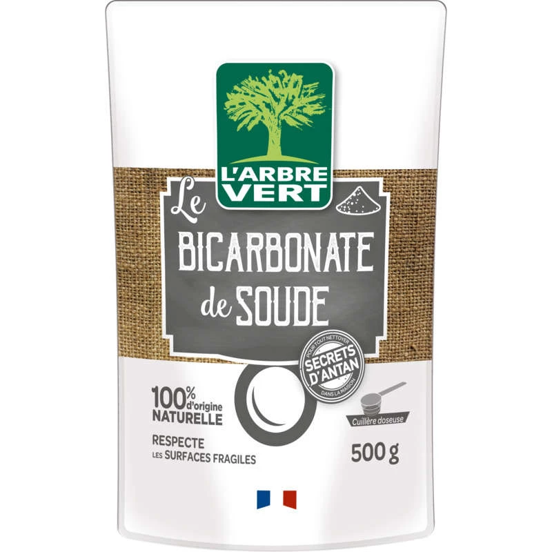 Bicarbonate de soude éco-recharge 500g - L'ARBRE VERT