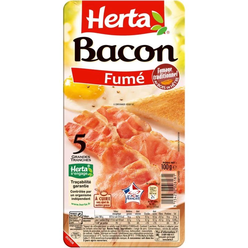 Bacon Dej Fume 100g Herta