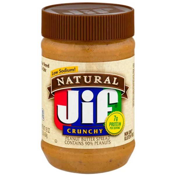 Jif 16 Oz Natural Crunchy Pbtr - JIF