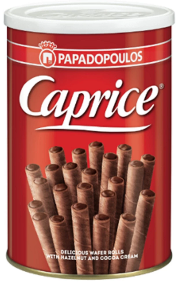 Вафли Caprice с лесным орехом и какао 115г - PAPADOPOULOS