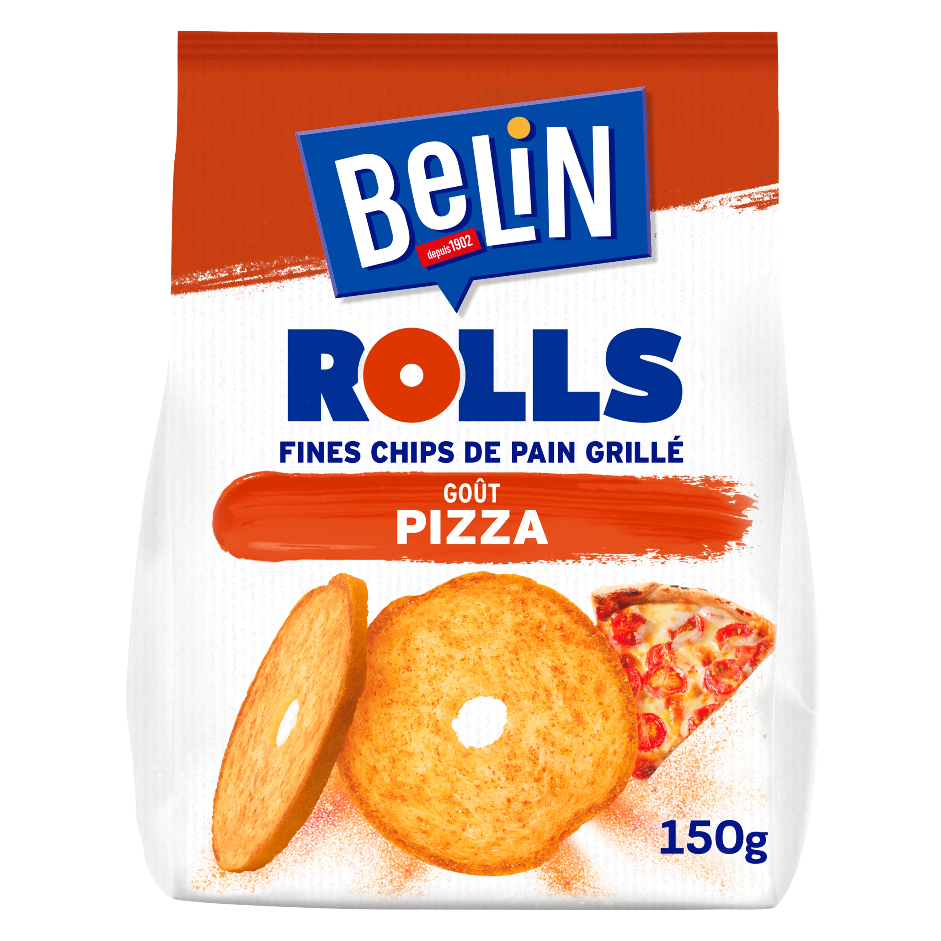 Rollitos de Pan Tostado Fino Sabor Pizza, 150g - BERLIN