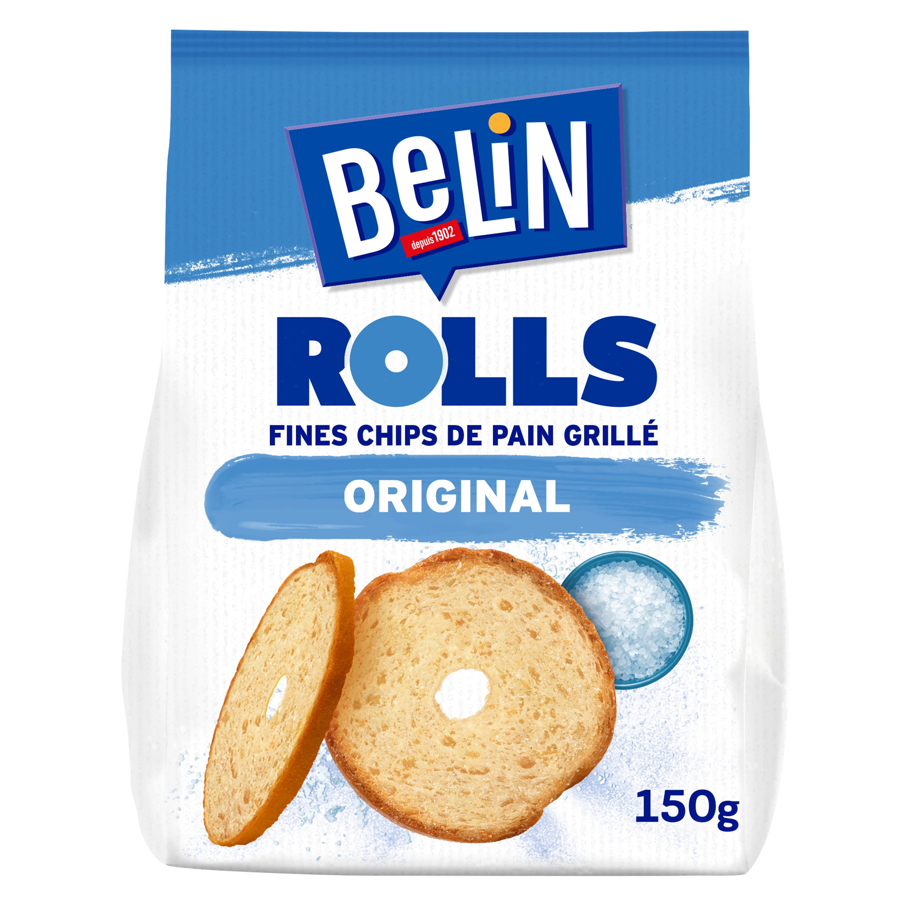 Feine Aperitif-Kekse Original geröstete Brotchips-Brötchen, 150 g - BELIN