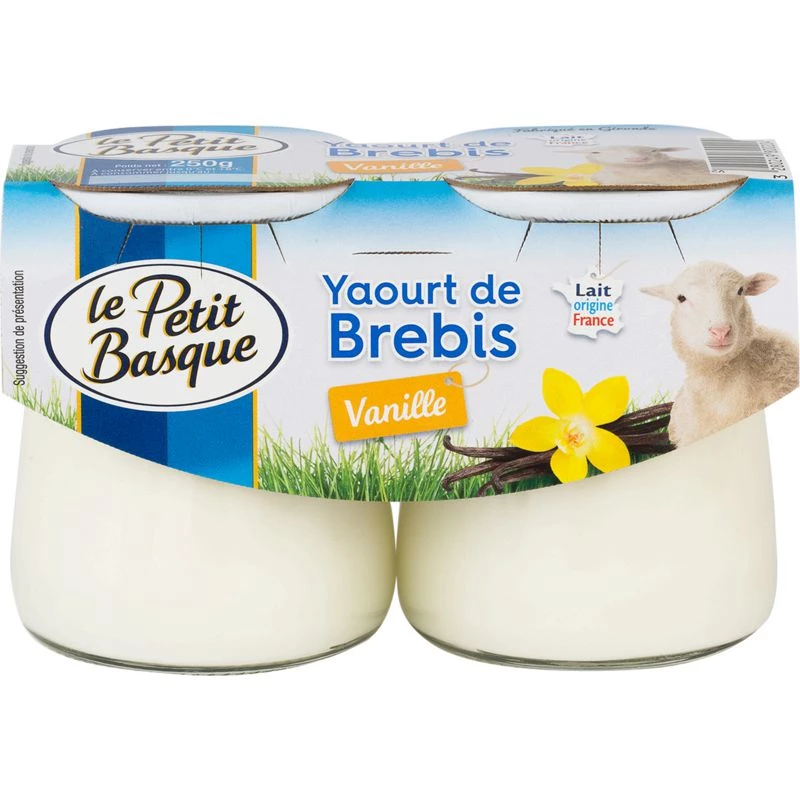 Yaourt de brebis saveur Vanille 2x125g - LE PETIT BASQUE