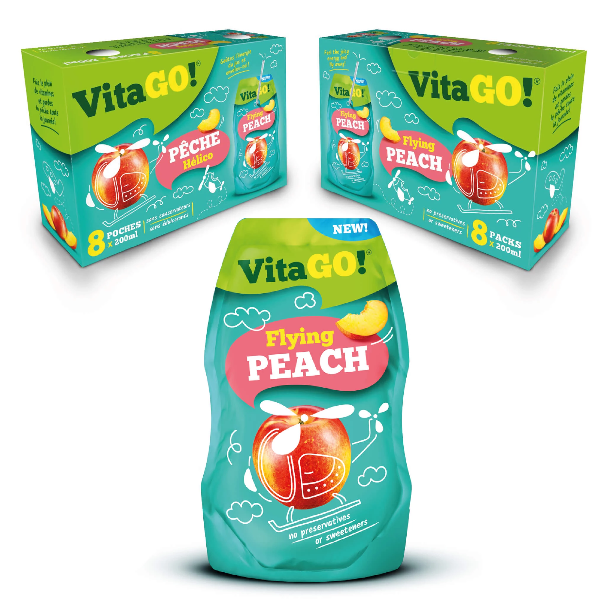 Refreshing Peach Drink 200ml - Vitago