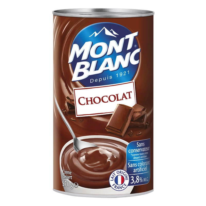 Crème dessert chocolat noir 570g - MONT BLANC