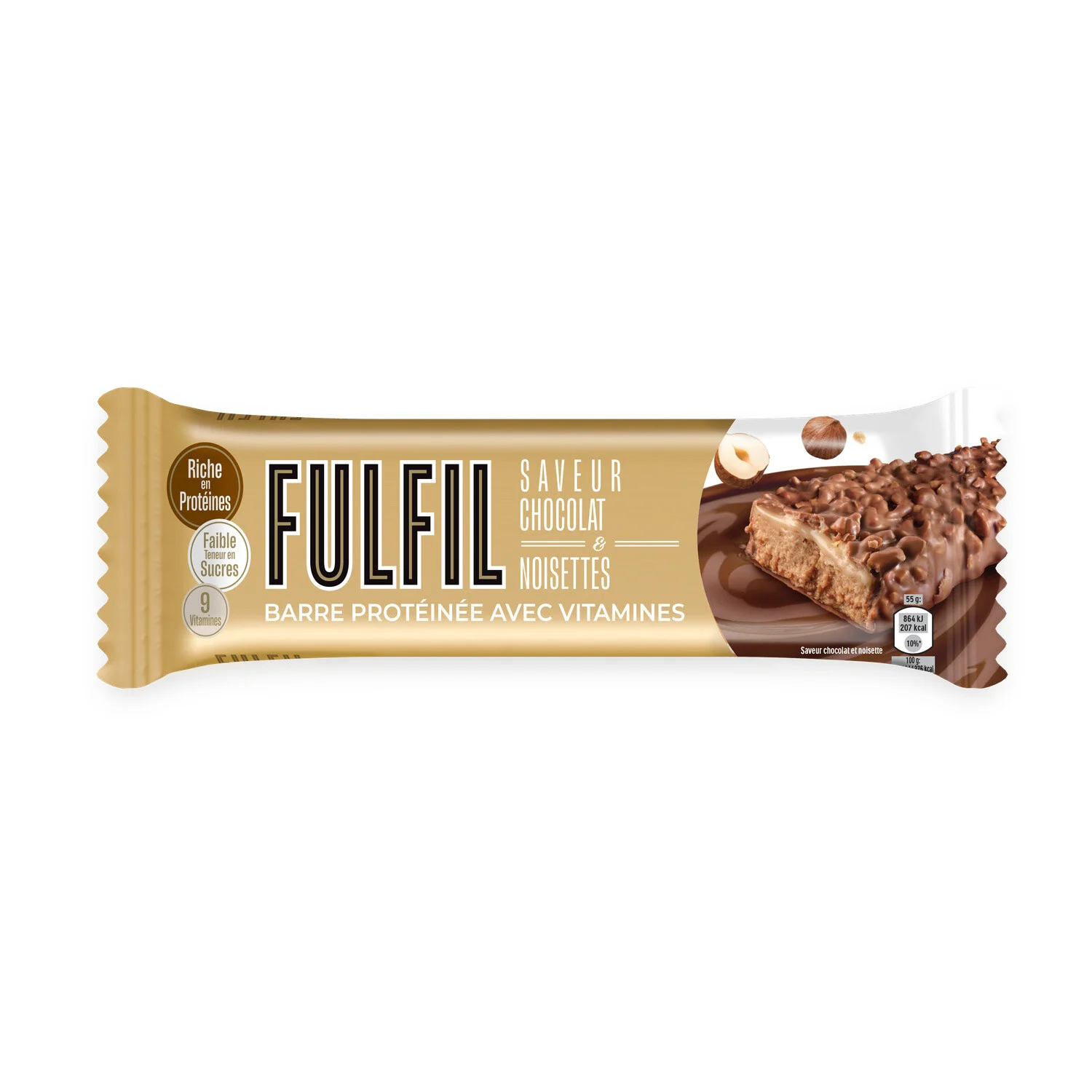 Protein Bar With Vitamins Chocolate Hazelnuts 55g - Fulfil