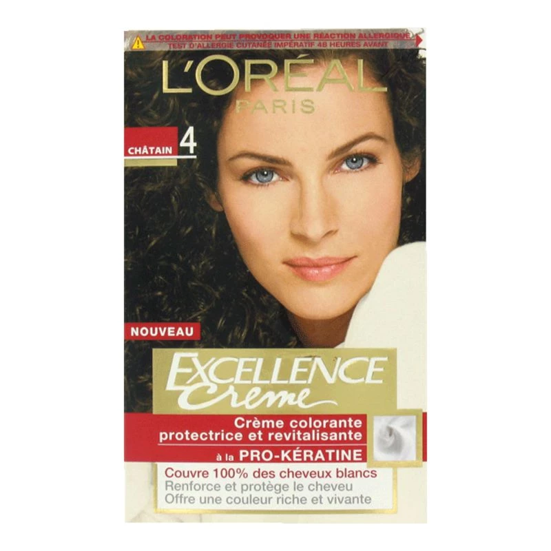 L'Oreal Paris Excellence crème Coloration Permanante Triple Soin 4 Châtain