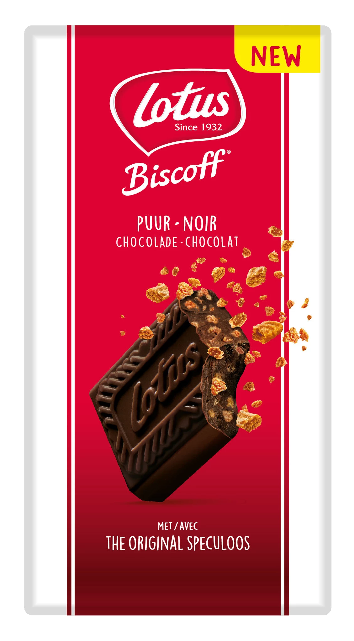 Gevulde Pure Chocolade Reep 180g - LOTUS