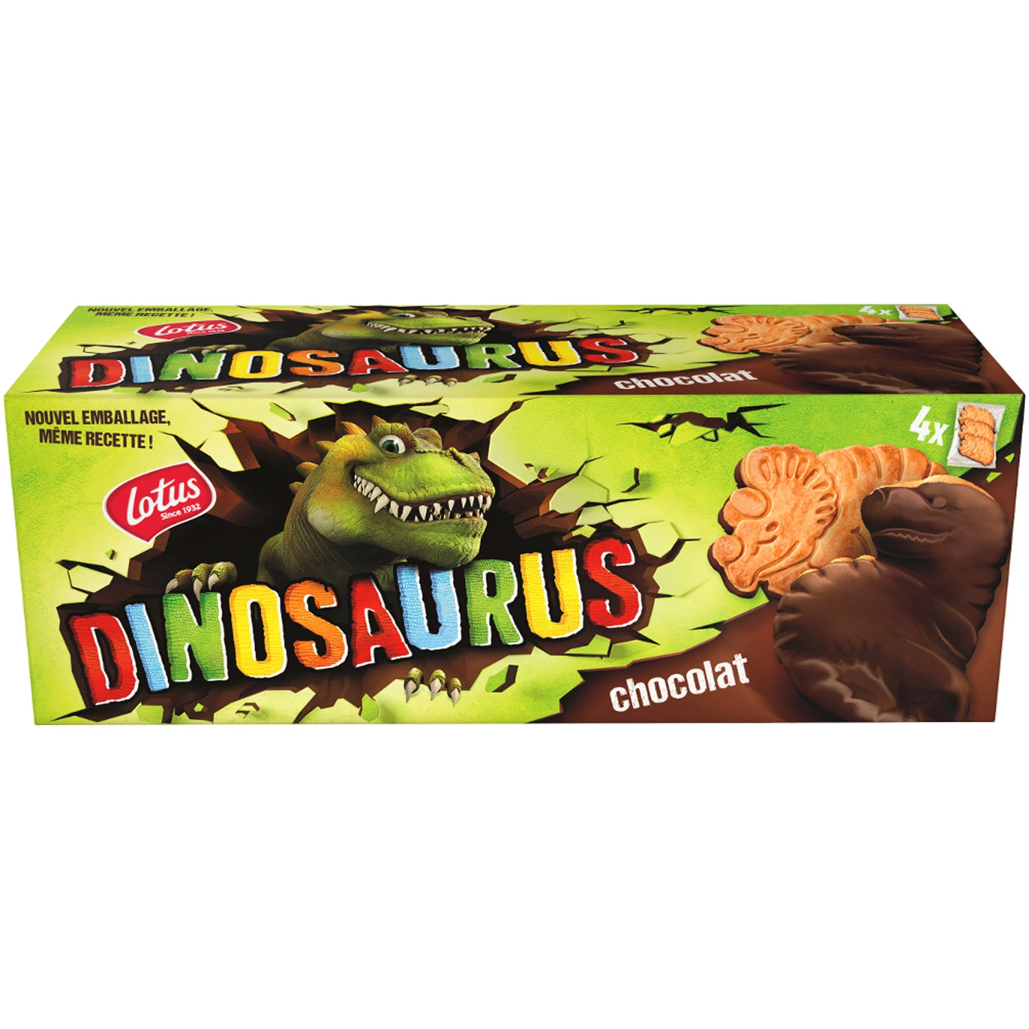DINOSAURUS Original Chocolate 225g (4x3p)- LOTUS