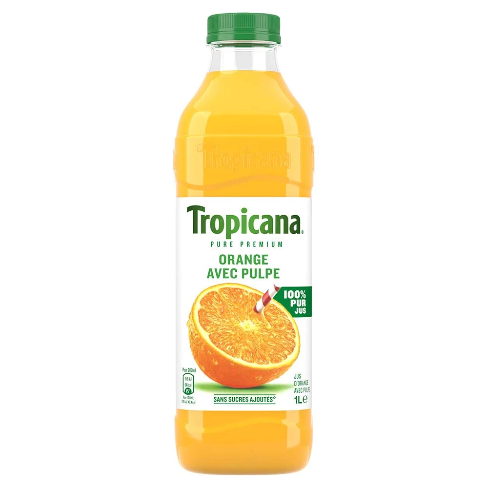 Zumo de naranja con pulpa premium 1L - TROPICANA