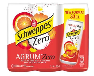 Soda Zero gusto agrumi 33cl - SCHWEPPES