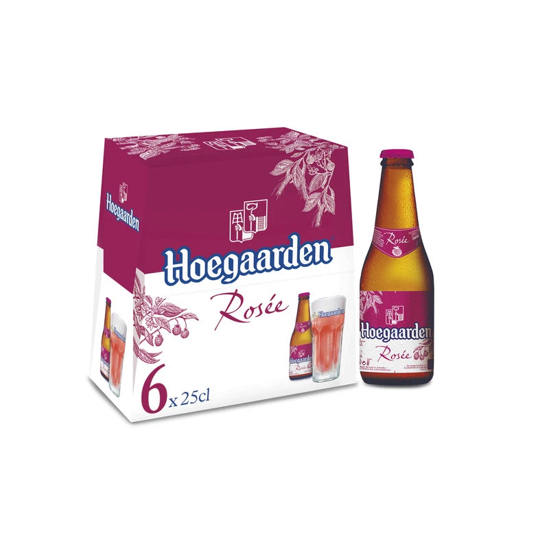 桃红白啤酒，3°，6x25cl - HOEGAARDEN