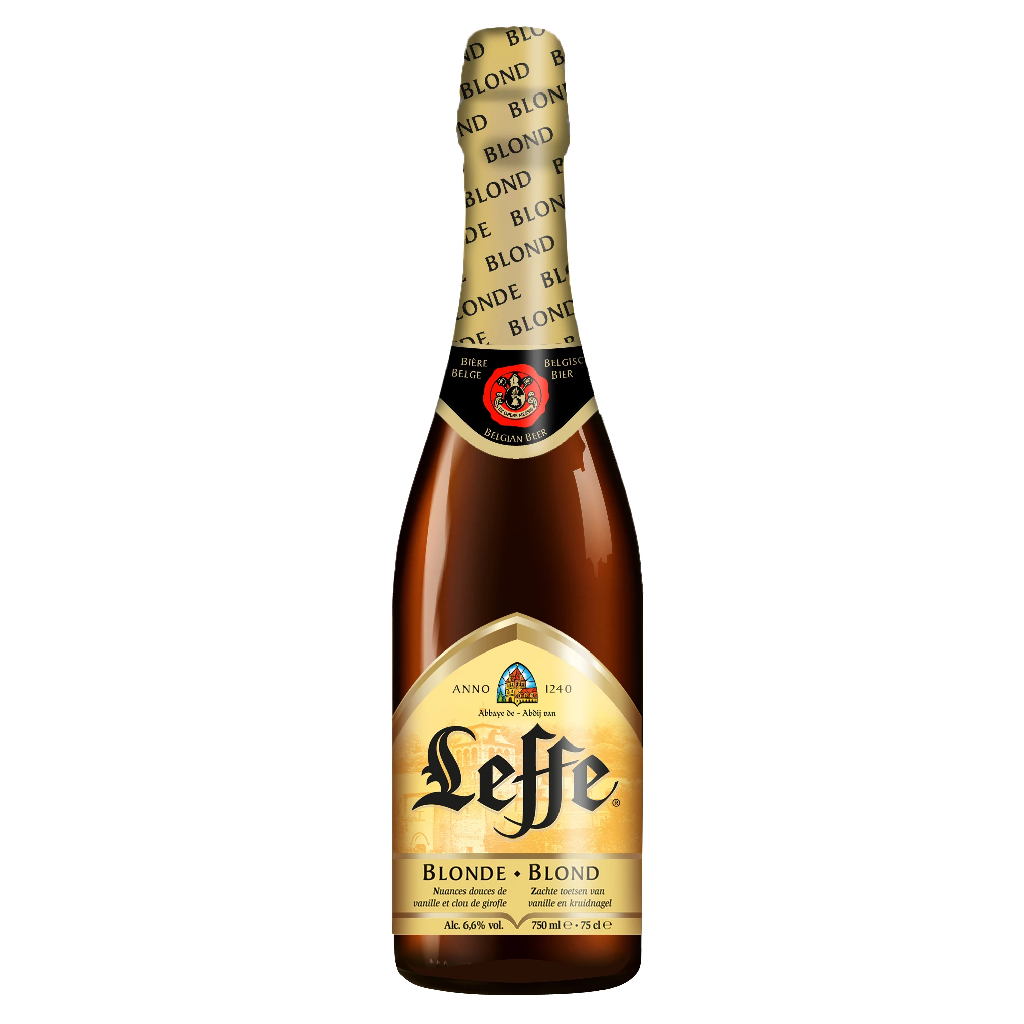 بيرة شقراء، 6.6 درجة، 75 سنتيلتر - LEFFE