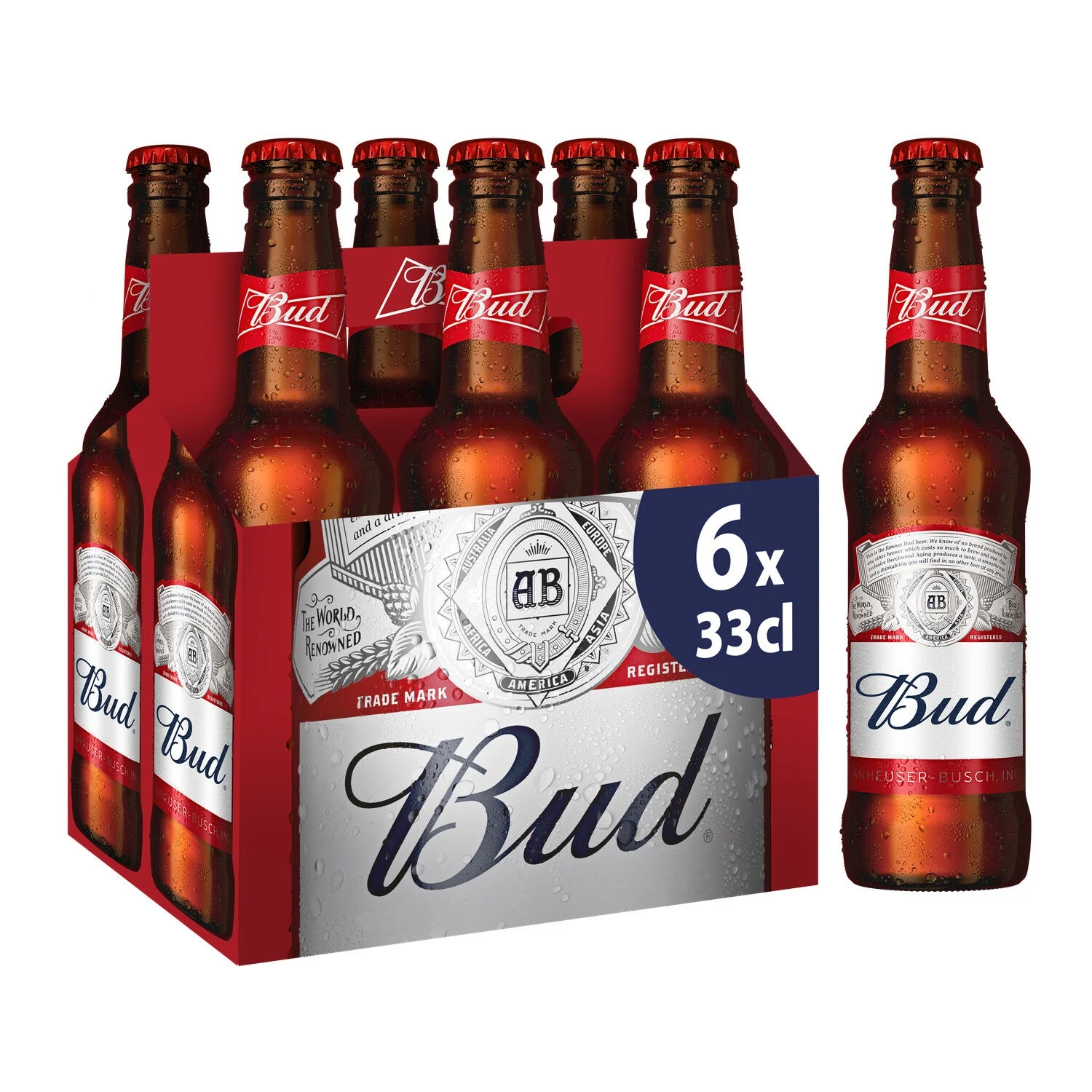 Blonde beer, 5°, 6x33cl - BUD