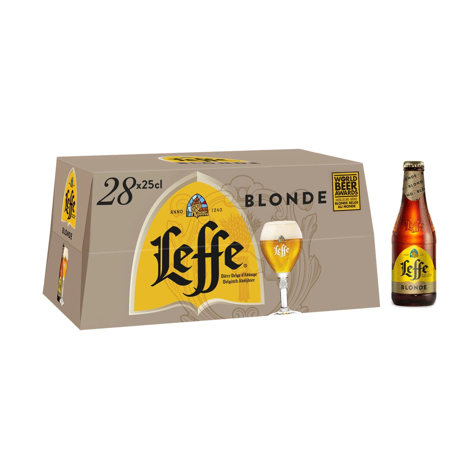 Blonde beer, 6.6°, 28x25cl -LEFFE