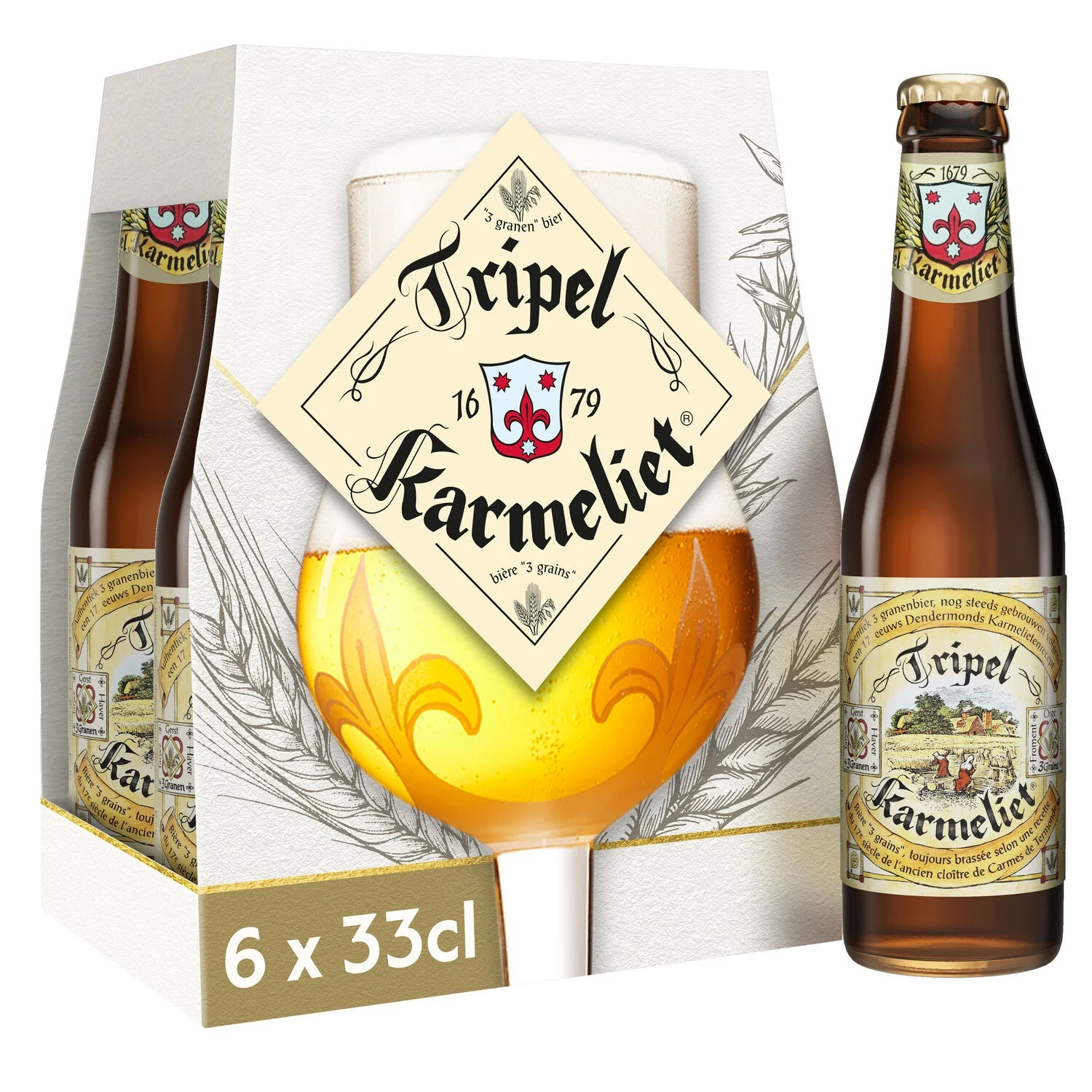 Triple Blonde Beer, 8.4°, 6x33cl - KARMELIET