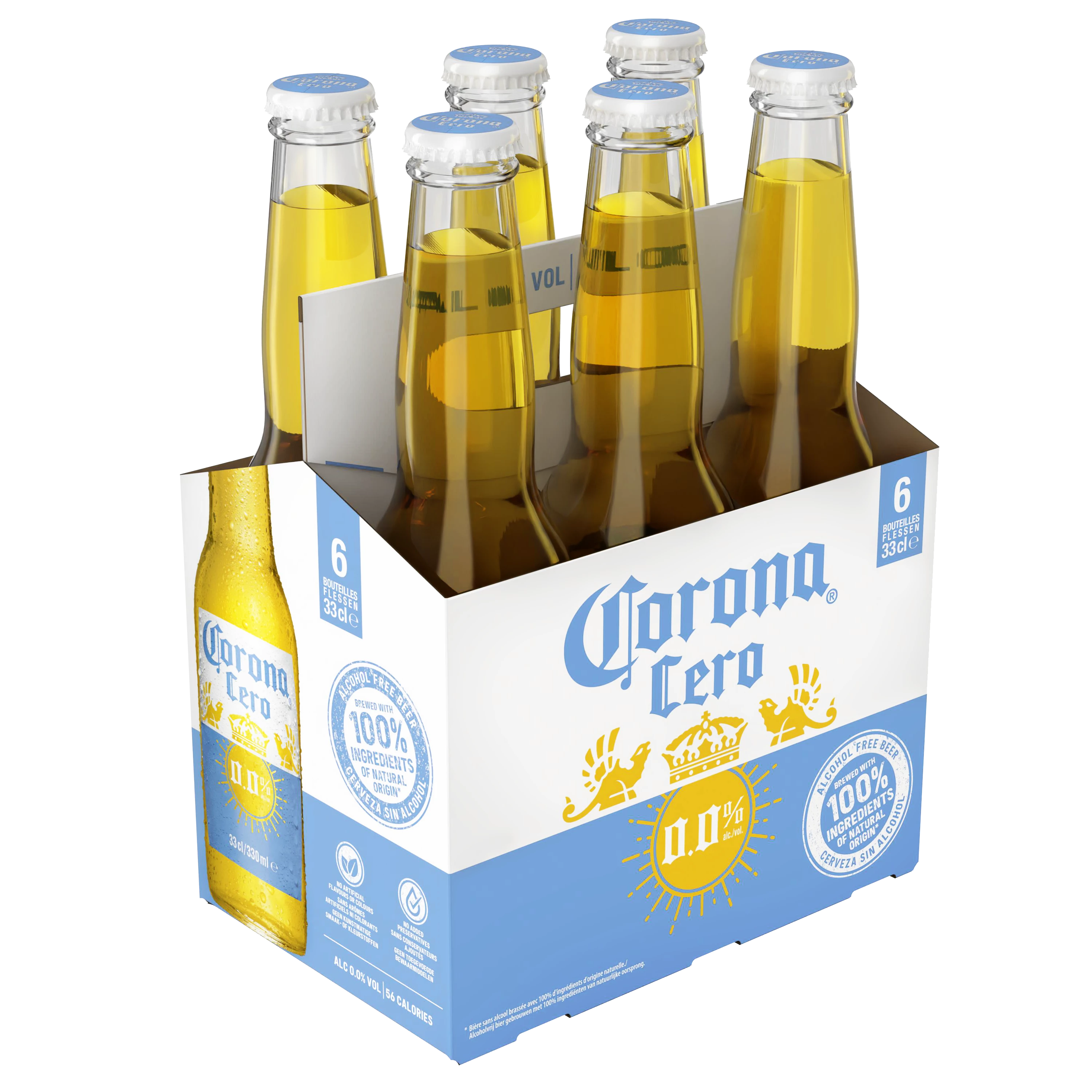 Cerveja Aromatizada sem Álcool, 6x33cl - CORONA