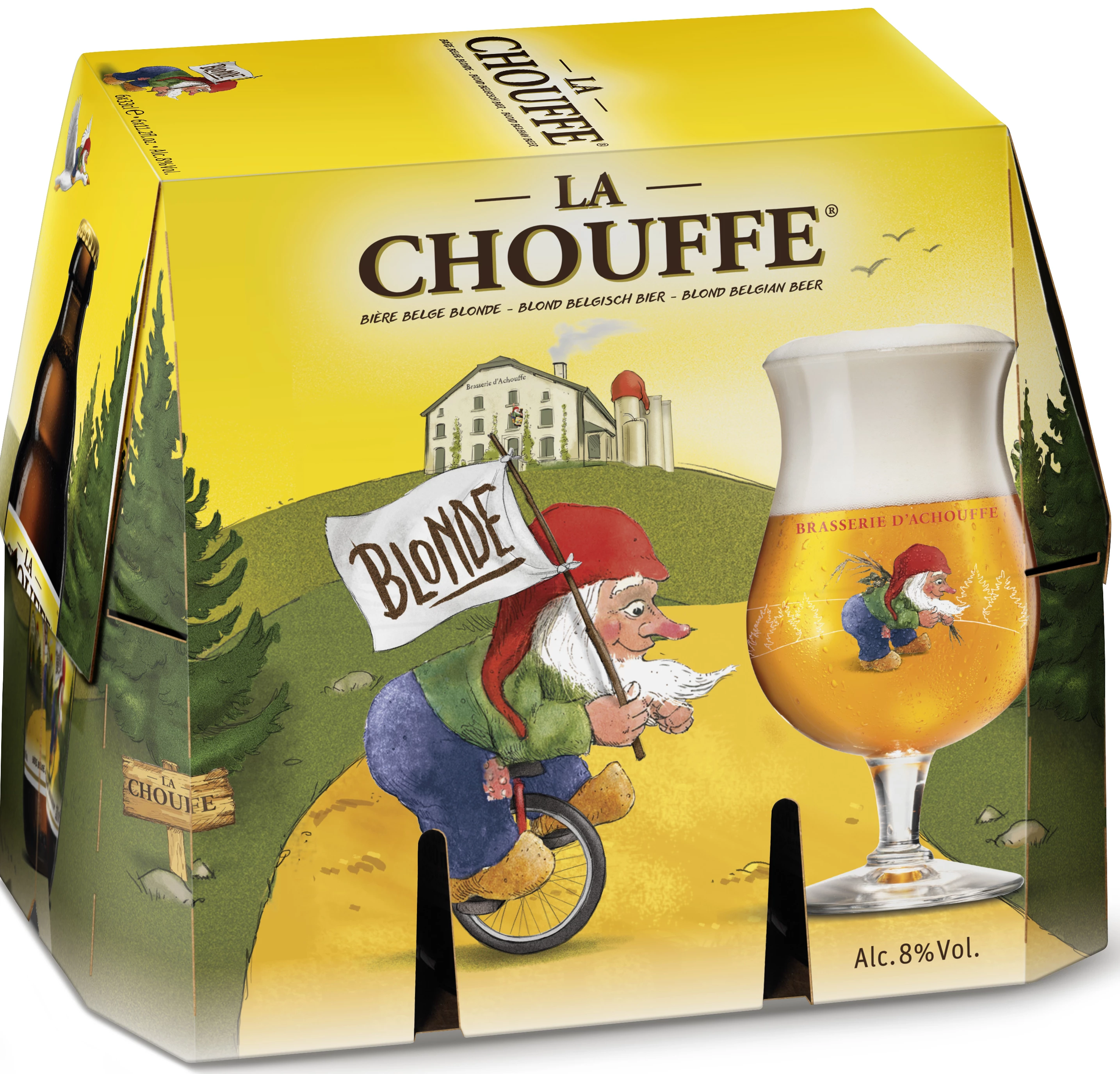 Strong beer, 8°, 6x33 cl - LA CHOUFFE