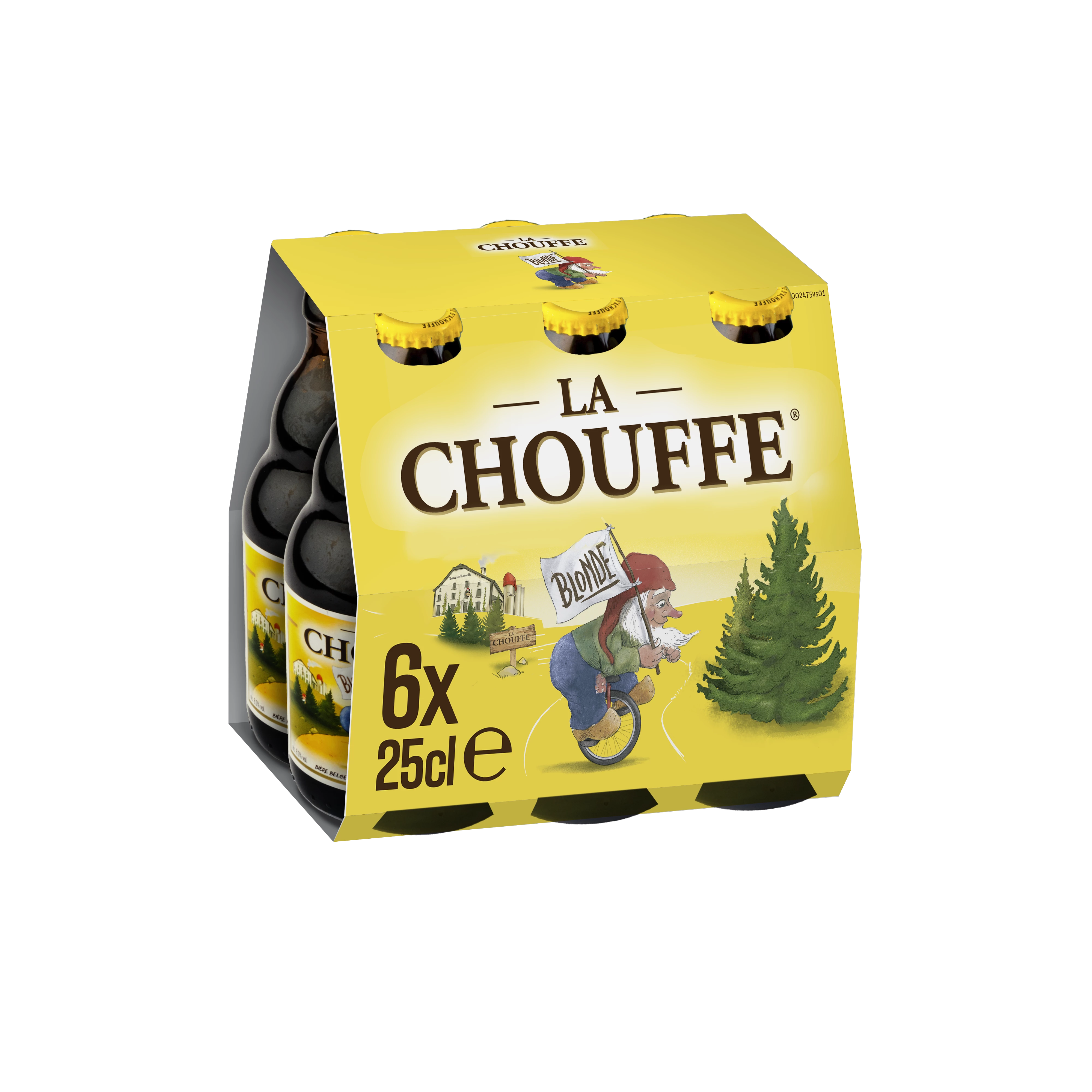 金色啤酒，8°，6x25cl - LA CHOUFFE