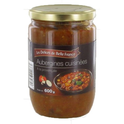 Aubergine Cuisinee A La Provencale Dbf Bocal 600 G - LES DÉLICES DE BELLE FRANCE