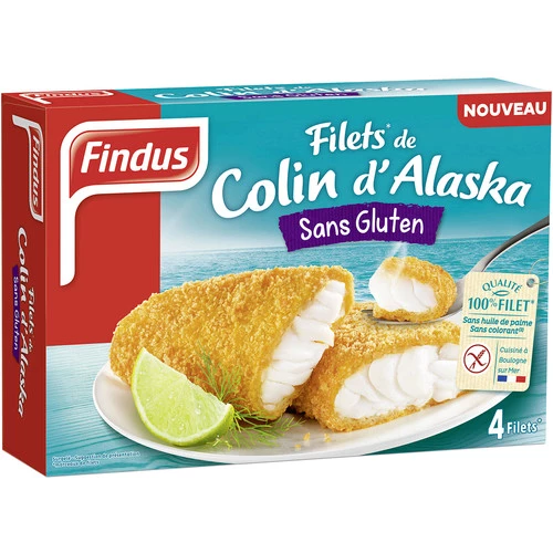 Filets panés de colin d'Alaska sans gluten 340g - FINDUS