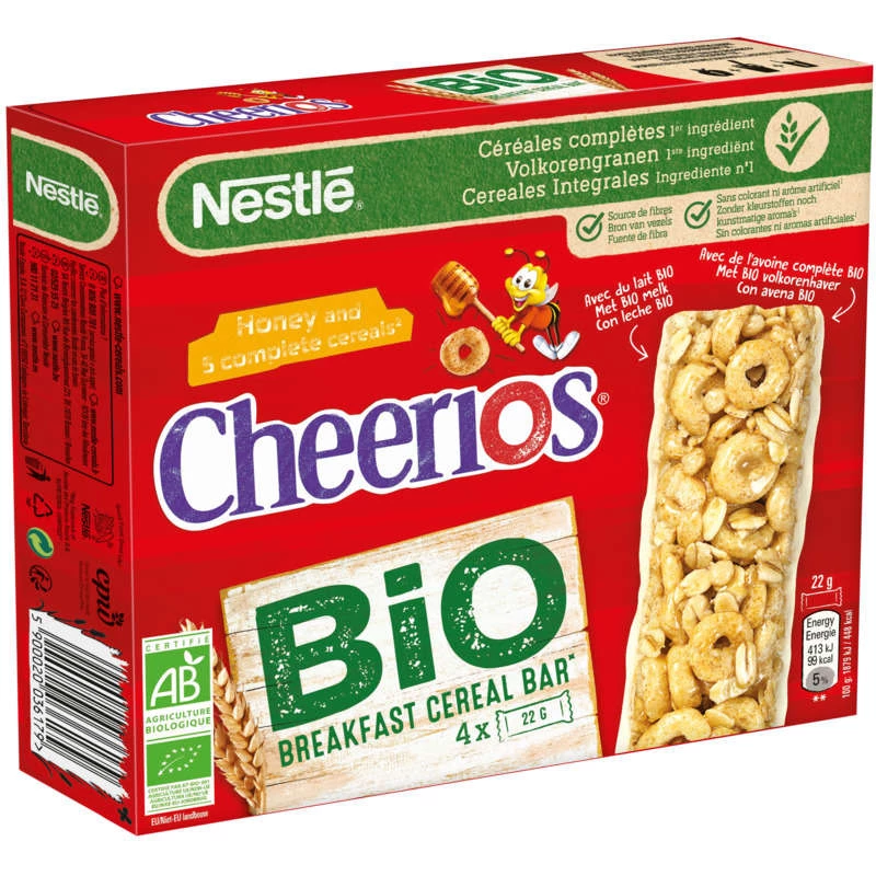 Barres Cheerios Bio 4x22g