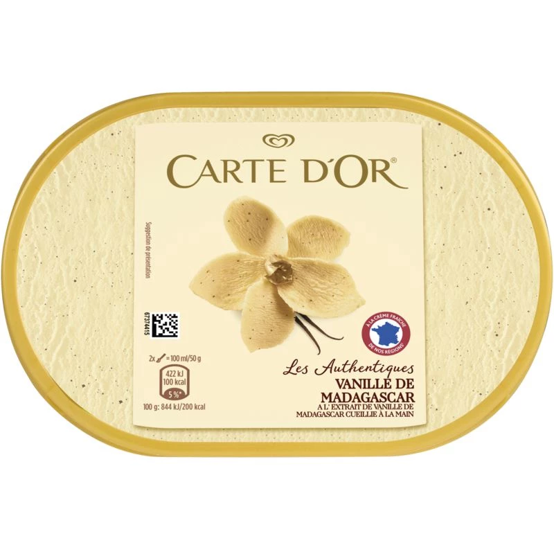 Glace vanille de Madagascar 500g - CARTE D'OR