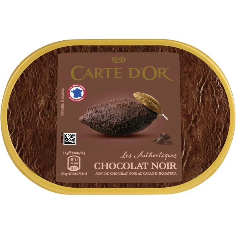Glace chocolat noir 500g - CARTE D'OR