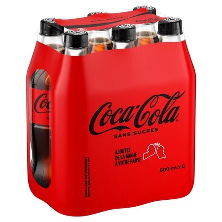 6x50cl Ss Sucres Pet Coca Cola