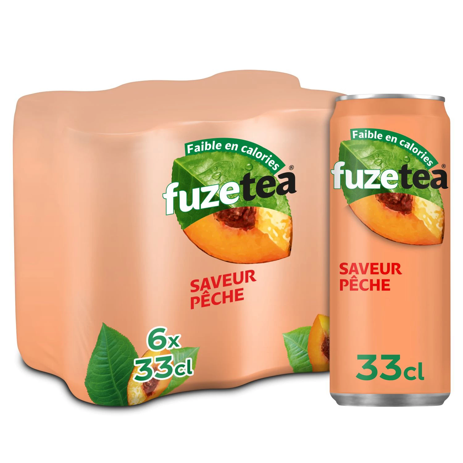 Trà đá vị đào đậm đà 6x33cl - FUZE TEA