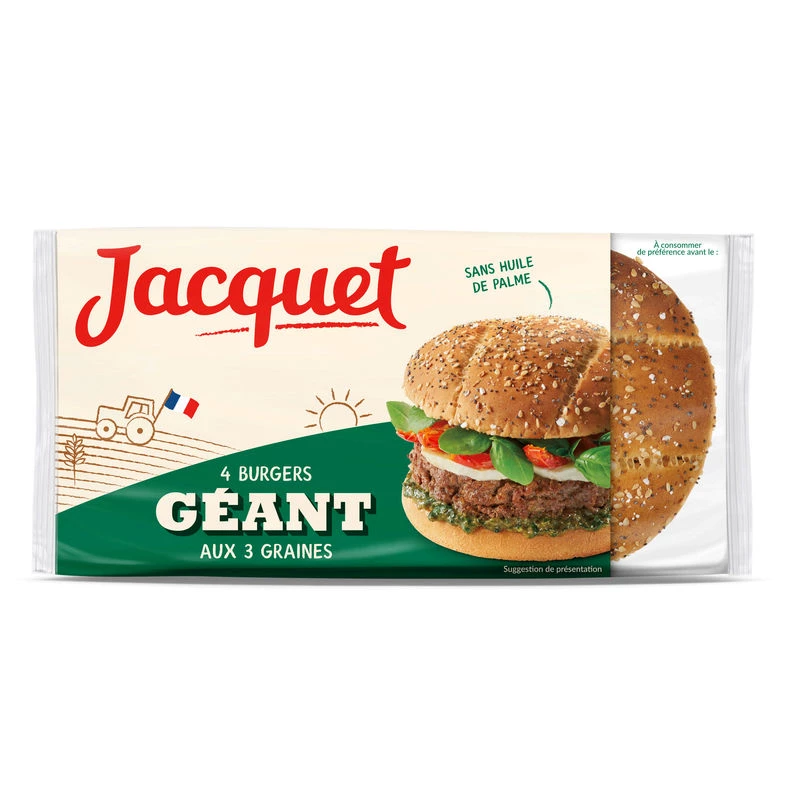 Geant Burger 3grainesx4 330g