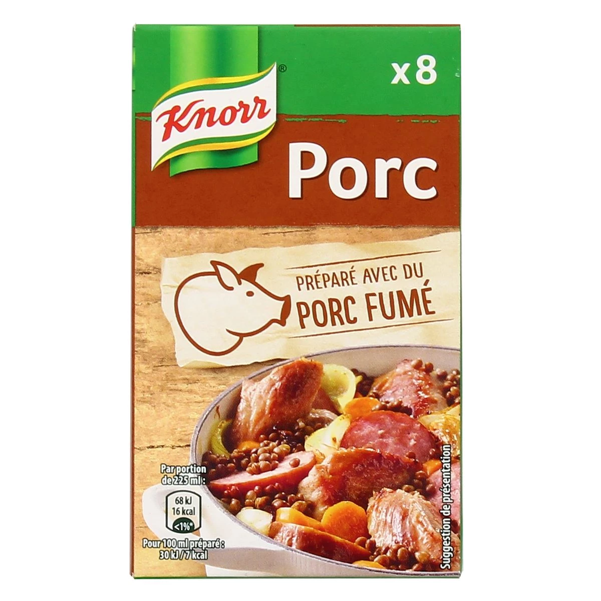 Bouillon de porc fumé x8 - KNORR