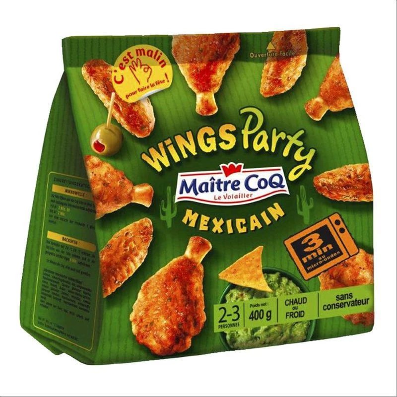 Wings Party Mexicain 400g - MAITRE COQ