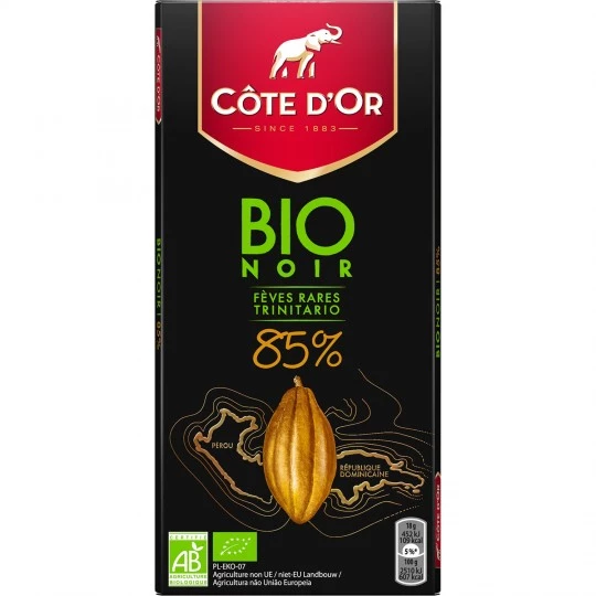 Barra de chocolate negro orgánico 90g - COTE D'OR