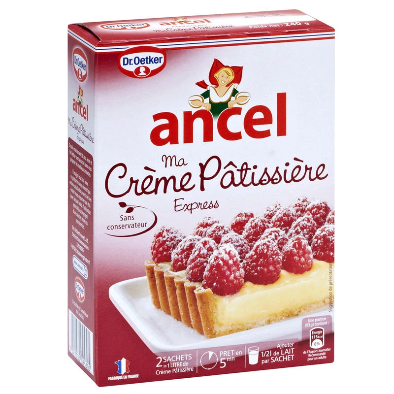 Préparation crème pâtissière express 240g - ANCEL