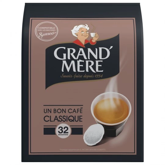 Café classique x32 dosettes 211g - GRAND' MÈRE