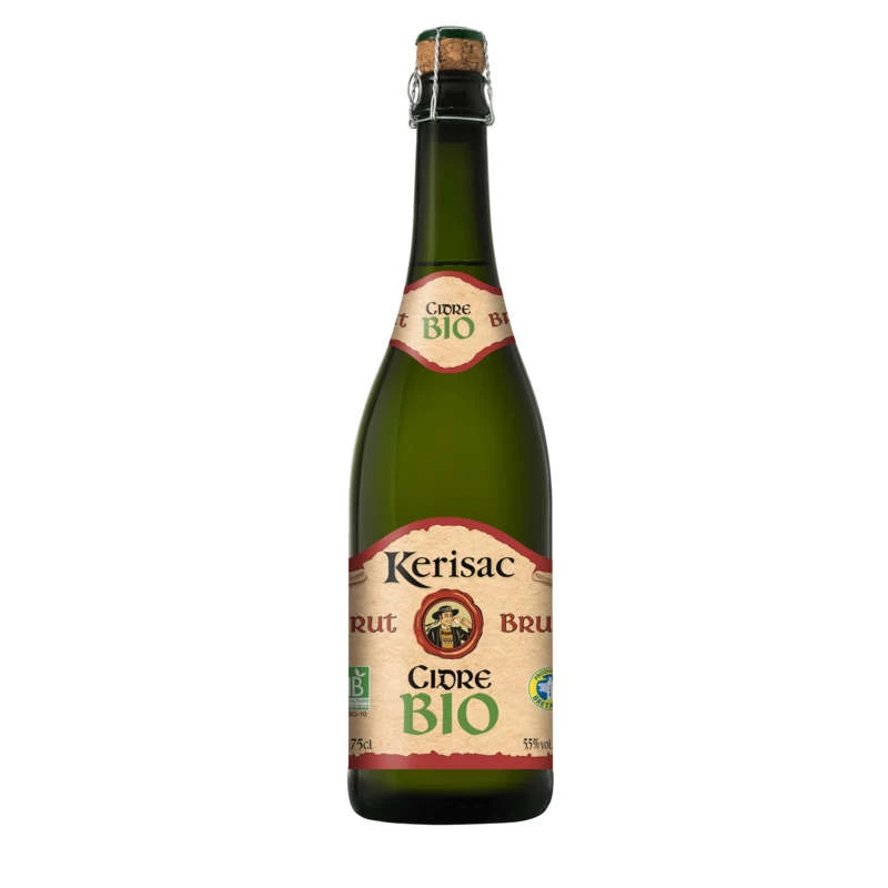 Cidre Bouché Brut Bio, 2,5°, 75cl - KERISAC
