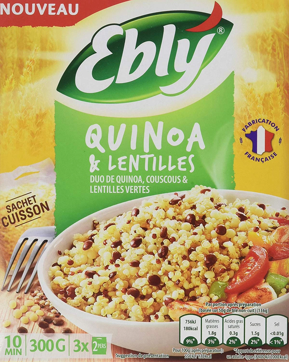 Quinoa & lentilles 300g - EBLY