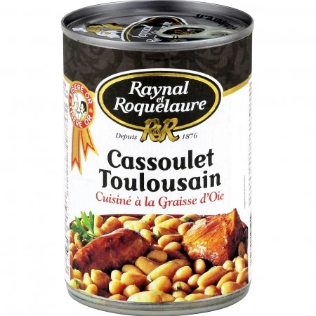 Cassoulet Toulousain Cuisiné à la Graisse d'Oie, 420g - RAYNAL ET ROQUELAURE