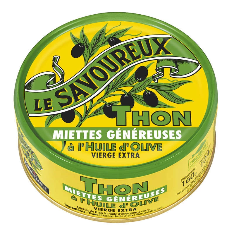 Крошки тунца в оливковом масле, 160г -  le SAVOUREUX